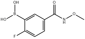 2-FLUORO-5-(METHOXYCARBAMOYL)BENZENEBORONIC ACID Struktur