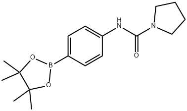 4-[(PYRROLIDIN-1-YLCARBONYL)AMINO]BENZENEBORONIC ACID, PINACOL ESTER 97 Struktur