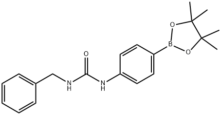 4-[(BENZYLCARBAMOYL)AMINO]BENZENEBORONIC ACID, PINACOL ESTER 98%4-(3-BENZYLUREIDO)BENZENEBORONIC ACID, PINACOL ESTER 化学構造式