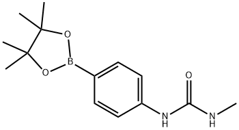 4-[(METHYLCARBAMOYL)AMINO]BENZENEBORONIC ACID, PINACOL ESTER 95%4-(3-METHYLUREIDO)BENZENEBORONIC ACID, PINACOL ESTER Struktur