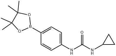 1-CYCLOPROPYL-3-[4-(4,4,5,5-TETRAMETHYL-1,3,2-DIOXABOROLAN-2-YL)PHENYL]UREA Structure