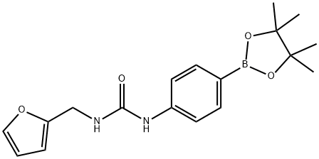 4-(3-糠基脲)苯基硼酸频哪醇酯,874297-85-5,结构式