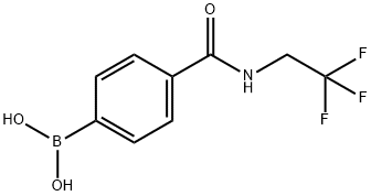 4-(2,2,2-TRIFLUOROETHYLAMINOCARBONYL)BENZENEBORONIC ACID 化学構造式