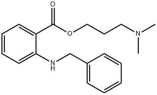 3-ジメチルアミノプロピル-2-ベンジルアミノ安息香酸 化学構造式