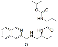 Carbamic  acid,  N-[(1S)-1-[[[(1S)-1-[[(3-isoquinolinylcarbonyl)amino]methyl]-2-methylpropyl]amino]carbonyl]-2-methylpropyl]-,  1-methylethyl  ester Struktur