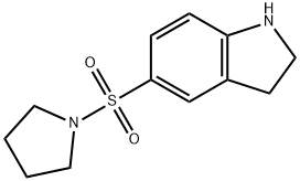 5-(ピロリジン-1-スルホニル)-2,3-ジヒドロ-1H-インドール 化学構造式