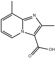 2,8-ジメチルイミダゾ[1,2-A]ピリジン-3-カルボン酸 化学構造式