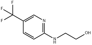 2-{[5-(トリフルオロメチル)-2-ピリジニル]アミノ}エタノール 化学構造式