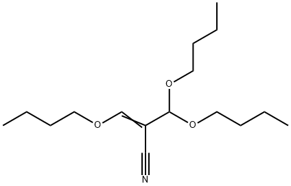 1,3,3-Tributoxy-1-propene-2-carbonitrile Struktur