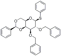 b-D-Galactopyranoside, phenyl 2,3-bis-O-(phenylMethyl)-4,6-O-[(S)-phenylMethylene]-1-thio- Structure