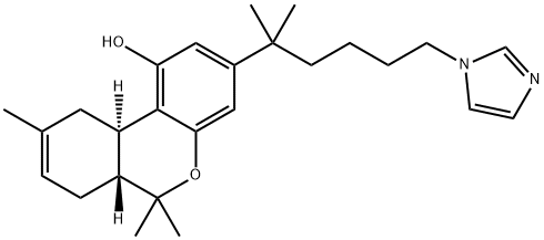 (6AR,10AR)-6A,7,10,10A-TETRAHYDRO-3-[5-(1H-IMIDAZOL-1-YL)-1,1-DIMETHYLPENTYL]-6,6,9-TRIMETHYL-6H-DIBENZO[B,D]PYRAN-1-OL HYDROCHLORIDE Structure