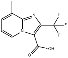 8-methyl-2-(trifluoromethyl)imidazo[1,2-a]pyridine-3-carboxylic acid Struktur