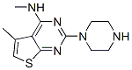 2-piperazinyl-4-methylamino-5-methylthieno(2,3-d)pyrimidine Structure