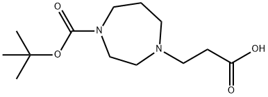 3-[4-(tert-Butoxycarbonyl)-1,4-diazepan-1-yl]propanoic acid, 95% Struktur
