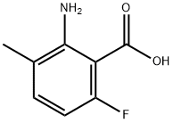2-アミノ-6-フルオロ-3-メチル安息香酸 化学構造式