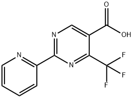 2-(2-ピリジニル)-4-(トリフルオロメチル)-5-ピリミジンカルボン酸 化学構造式