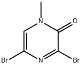 3,5-二溴-1-甲基吡嗪-2(1H)-酮,87486-34-8,结构式
