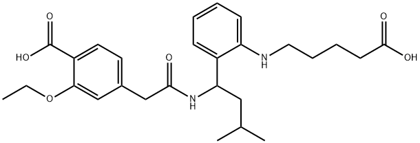 2-去哌啶基-2-(5-羧基戊胺)瑞格列奈,874908-12-0,结构式
