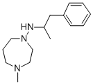 Hexahydro-4-methyl-N-(1-methyl-2-phenylethyl)-1H-1,4-diazepin-1-amine 结构式