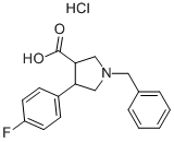 1-BENZYL-4-(4-FLUORO-PHENYL)-PYRROLIDINE-3-CARBOXYLIC ACID HYDROCHLORIDE Structure
