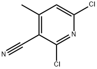 2,6-ジクロロ-3-シアノ-4-メチルピリジン 化学構造式