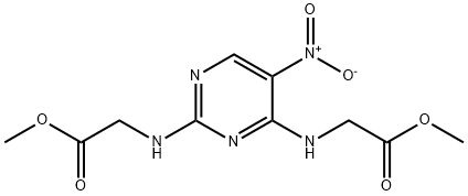 N,N'-(5-nitro-pyrimidine-2,4-diyl)-bis-glycine-dimethyl ester Struktur