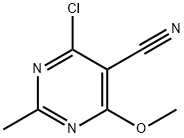 4-CHLORO-6-METHOXY-2-METHYLPYRIMIDINE-5-CARBONITRILE Structure