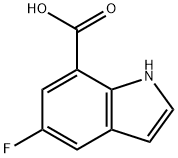 5-フルオロ-1H-インドール-7-カルボン酸 化学構造式