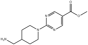 Methyl 2-[4-(aMinoMethyl)piperidin-1-yl]pyriMidine-5-carboxylate hydrochloride Struktur