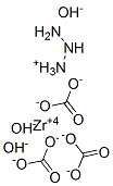 triazanium zirconium(+4) cation tricarbonate hydroxide Struktur