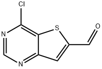 4-クロロチエノ[3,2-D]ピリミジン-6-カルブアルデヒド 化学構造式