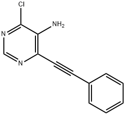 4-chloro-6-(phenylethynyl)pyriMidin-5-aMine Struktur