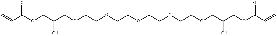 2-Propenoic acid,2,18-dihydroxy-4,7,10,13,16-pentaoxanonadecane-1,19-diyl ester Structure