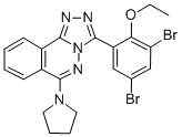 1,2,4-Triazolo(3,4-a)phthalazine, 3-(3,5-dibromo-2-ethoxyphenyl)-6-(1- pyrrolidinyl)- 化学構造式