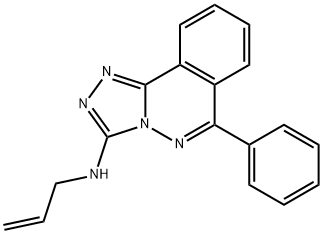 1,2,4-Triazolo(3,4-a)phthalazin-3-amine, 6-phenyl-N-2-propenyl- Structure