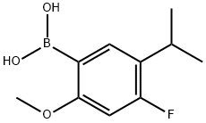 (4-フルオロ-5-イソプロピル-2-メトキシフェニル)ボロン酸 化学構造式