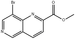 8-BROMO-[1,6]NAPHTHYRIDINE-2-CARBOXYLIC ACID METHYLAMIDE, 875514-20-8, 结构式