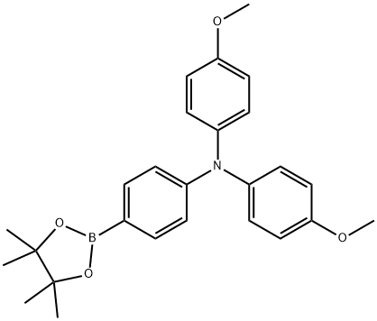 BenzenaMine, N,N-bis(4-Methoxyphenyl)-4-(4,4,5,5-tetraMethyl-1,3,2-dioxaborolan-2-yl)- Structure