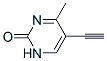 2(1H)-Pyrimidinone, 5-ethynyl-4-methyl- (9CI),87573-91-9,结构式