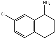 7-クロロ-1,2,3,4-テトラヒドロ-ナフタレン-1-イルアミン 化学構造式