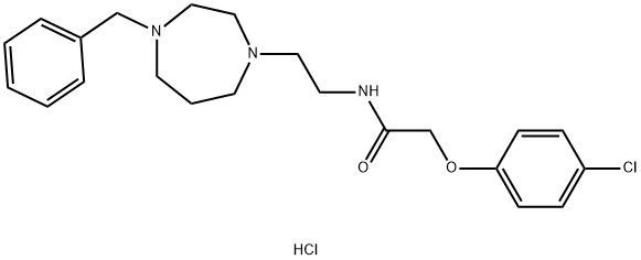 Acetamide, 2-(4-chlorophenoxy)-N-(2-(hexahydro-4-(phenylmethyl)-1H-1,4 -diazepin-1-yl)ethyl)-,dihydrochloride Struktur