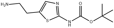 Carbamic  acid,  N-[5-(2-aminoethyl)-2-thiazolyl]-,  1,1-dimethylethyl  ester Struktur