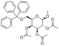 METHYL 2,3,4-TRI-O-ACETYL-6-O-TRIPHENYLMETHYL-BETA-D-GALACTOPYRANOSIDE Struktur