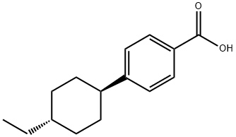 4-(TRANS-4-エチルシクロヘキシル)安息香酸 化学構造式