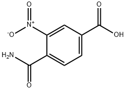 4-アミノカルボニル-3-ニトロ安息香酸 化学構造式