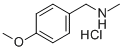 4-甲氧基-N-甲基苄胺盐酸盐,876-32-4,结构式