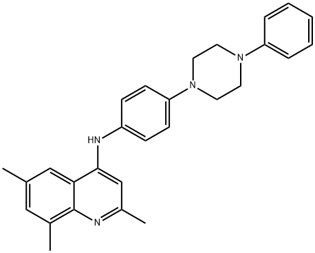 N-(4-(4-Phenyl-1-piperazinyl)phenyl)-2,6,8-trimethyl-4-quinolinamine Struktur