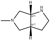 CIS-5-メチル-1H-ヘキサヒドロピロロ[3,4-B]ピロール 化学構造式
