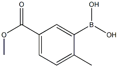 5-Methoxycarbonyl-2-methylphenylboronic acid Struktur