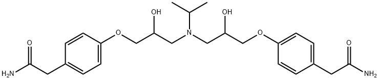 2,2'-(4,4'-(3,3'-(isopropylazanediyl)bis(2-hydroxypropane-3,1-diyl))bis(oxy)bis(4,1-phenylene))diacetaMide Struktur